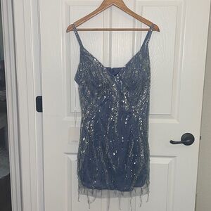 Blue Sequin Dress